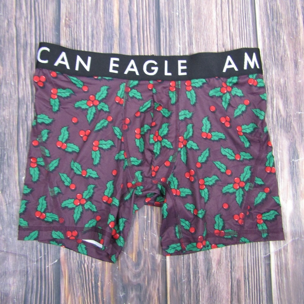 American Eagle NEW NWT Mens Small Boxer Briefs Red Holidays Gift